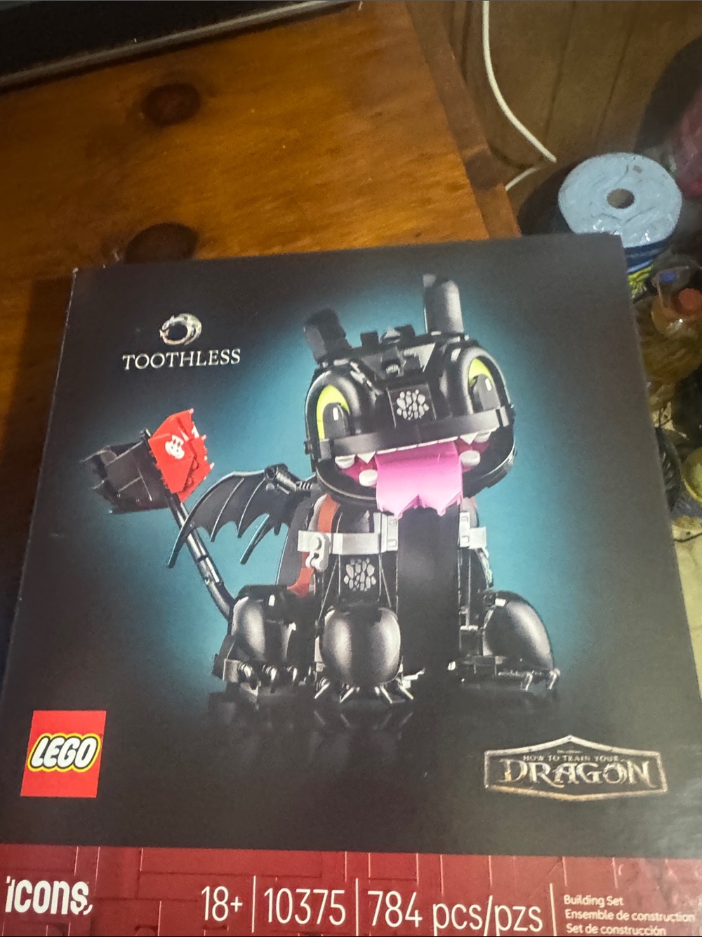 LEGO Toothless Black Dragon Building Set - Black & Pink